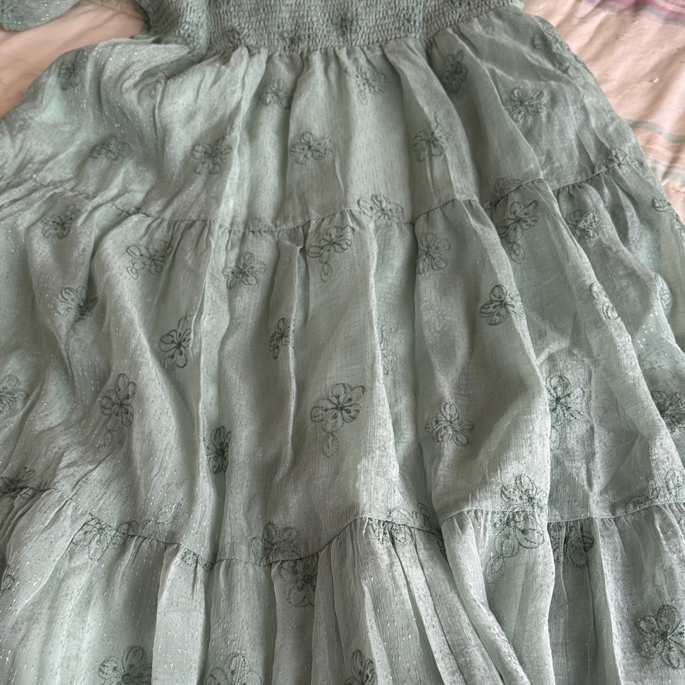 Listicle Mint Green Puff Sleeve Dress - Picture 14 of 14